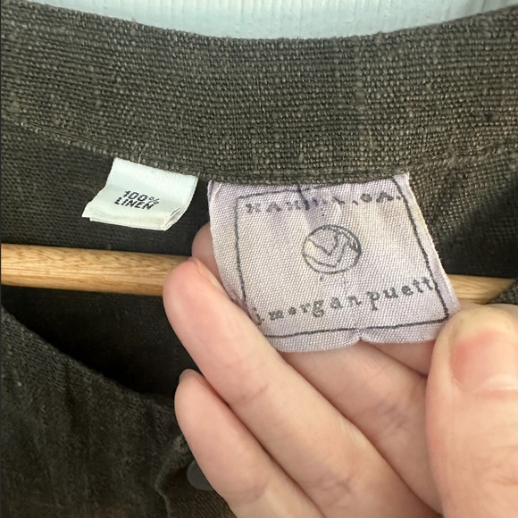 J Morgan Puett vintage 100% linen lagenlook dress - Picture 2 of 4